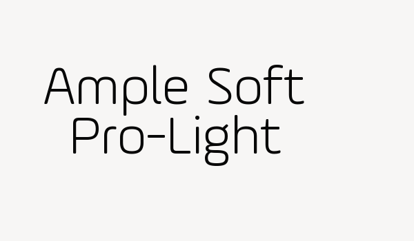 Ample Soft Pro-Light Font