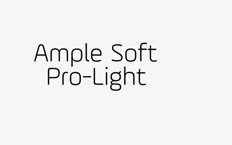 Ample Soft Pro-Light Font