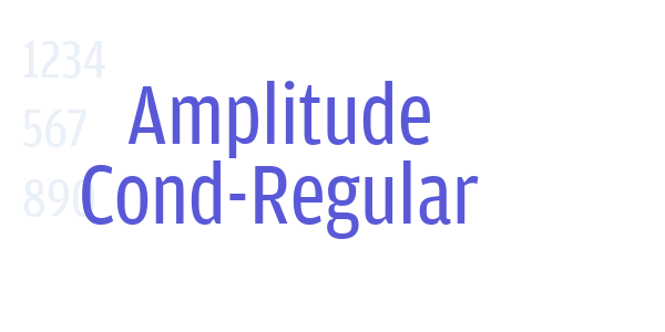 Amplitude Cond-Regular font