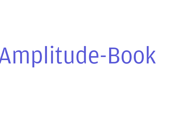 Amplitude-Book Font