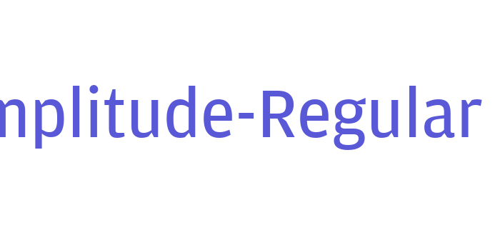 Amplitude-Regular Font