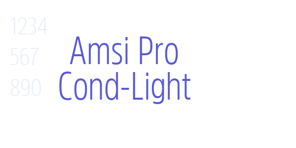 Amsi Pro Cond-Light font free