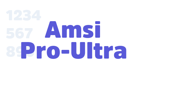 Amsi Pro-Ultra font