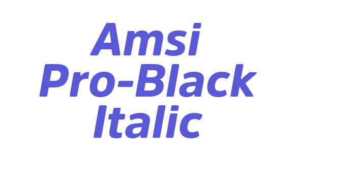 Amsi Pro-Black Italic Font Download