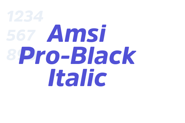 Amsi Pro-Black Italic