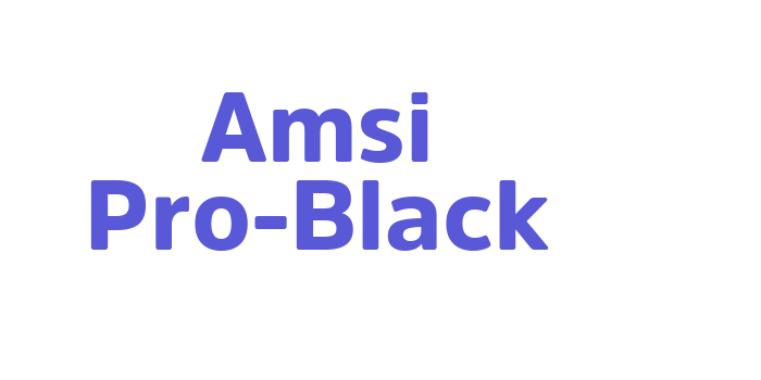 Amsi Pro-Black Font Download