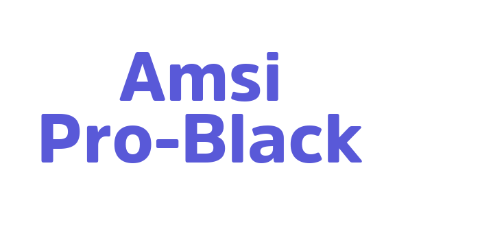 Amsi Pro-Black Font