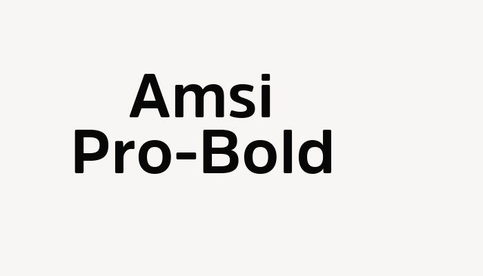 Amsi Pro-Bold font download