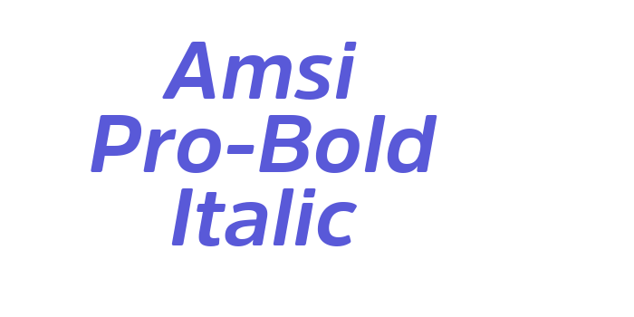 Amsi Pro-Bold Italic Font Download