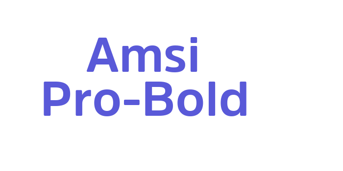 Amsi Pro-Bold Font