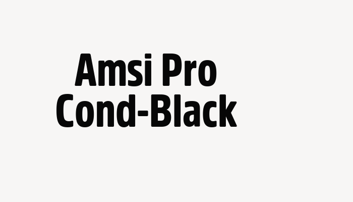 Amsi Pro Cond-Black font download