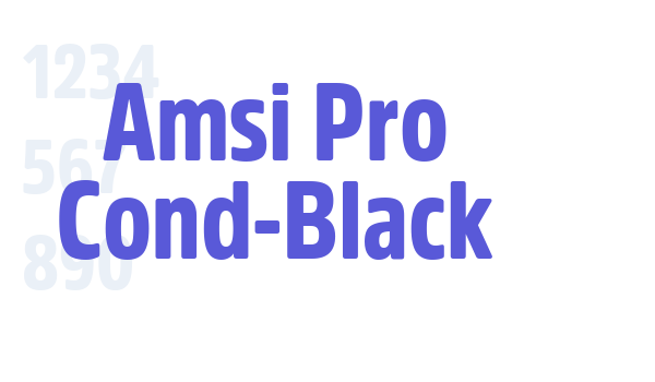 Amsi Pro Cond-Black font free