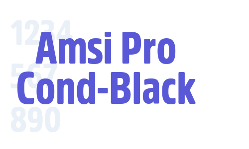 Amsi Pro Cond-Black Font