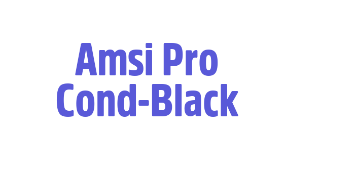 Amsi Pro Cond-Black Font Download