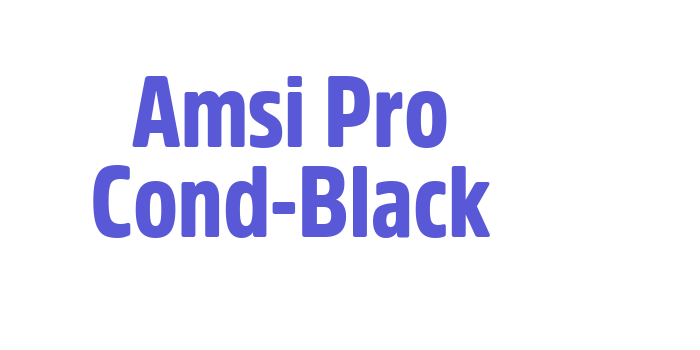 Amsi Pro Cond-Black Font