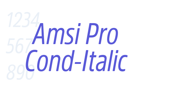 Amsi Pro Cond-Italic font free