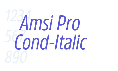 Amsi Pro Cond-Italic Font