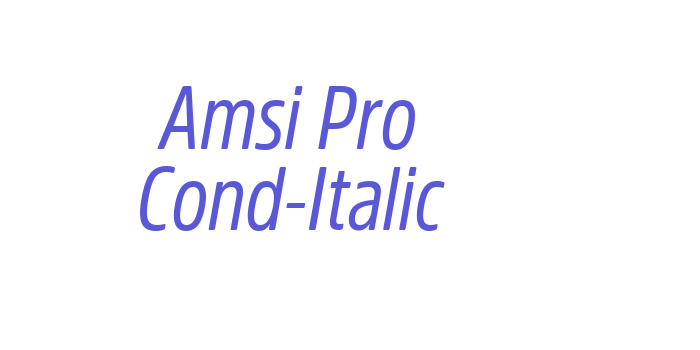 Amsi Pro Cond-Italic Font Download