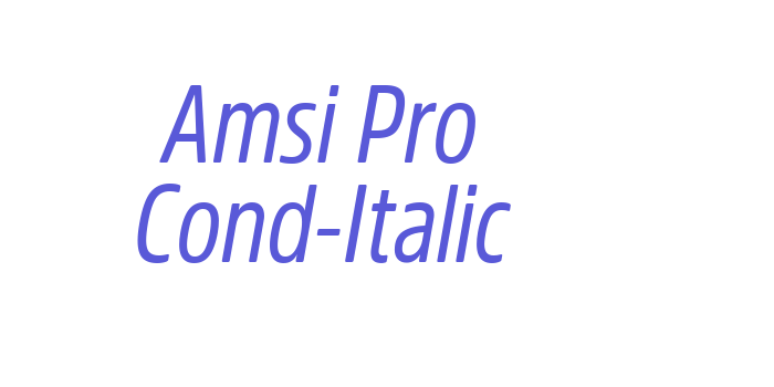 Amsi Pro Cond-Italic Font