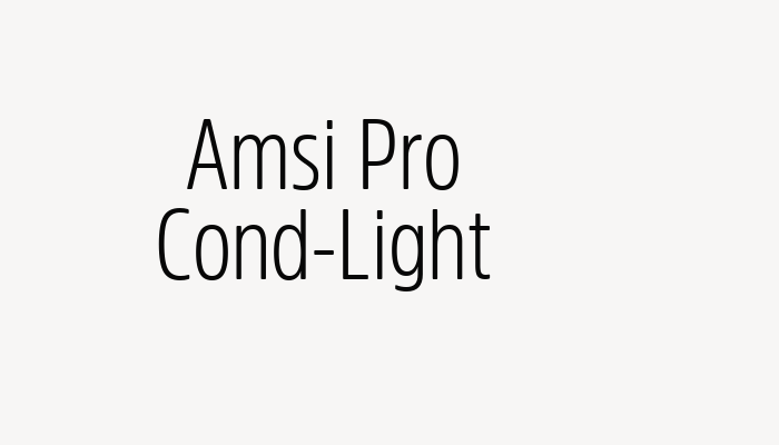 Amsi Pro Cond-Light font download