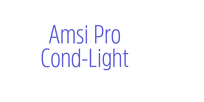 Amsi Pro Cond-Light Font Download