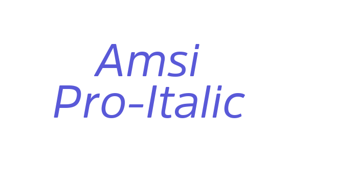 Amsi Pro-Italic Font Download