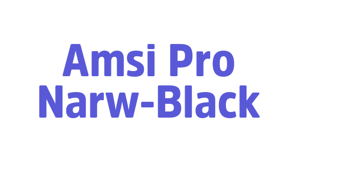 Amsi Pro Narw-Black Font Download