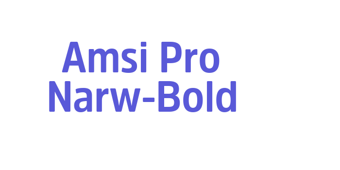 Amsi Pro Narw-Bold Font Download