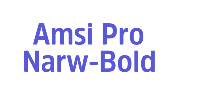 Amsi Pro Narw-Bold Font