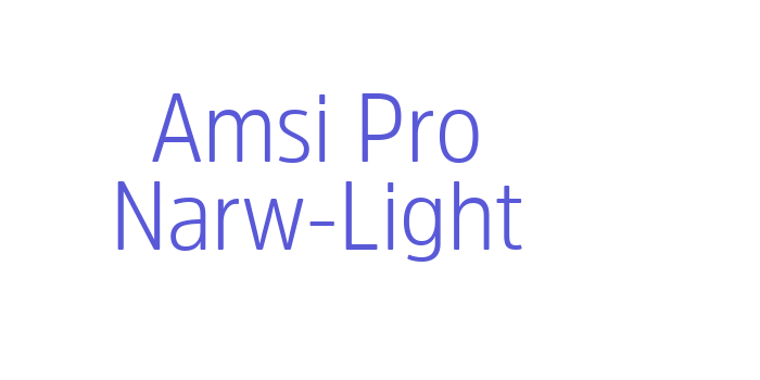 Amsi Pro Narw-Light Font Download