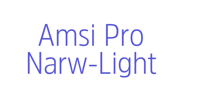 Amsi Pro Narw-Light Font