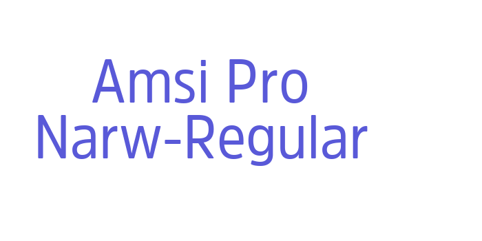 Amsi Pro Narw-Regular Font Download