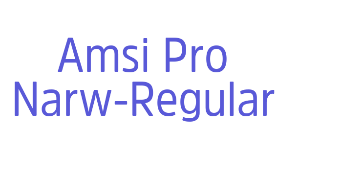 Amsi Pro Narw-Regular Font