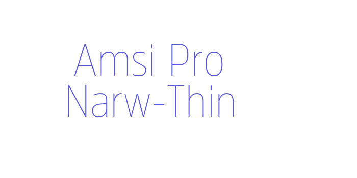 Amsi Pro Narw-Thin Font Download