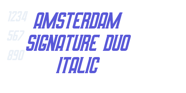 Amsterdam Signature Duo Italic font