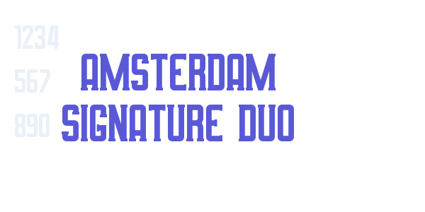 Amsterdam Signature Duo font free