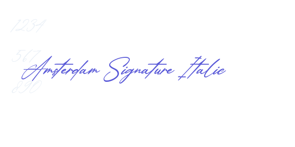 Amsterdam Signature Italic font