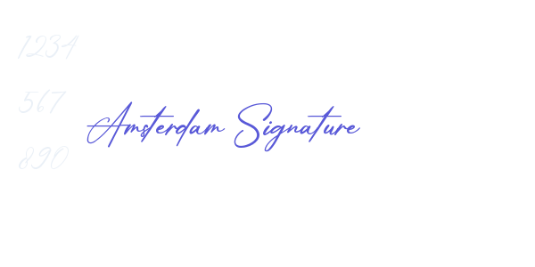 Amsterdam Signature font free