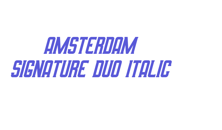 Amsterdam Signature Duo Italic Font Download