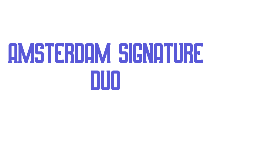 Amsterdam Signature Duo Font Download