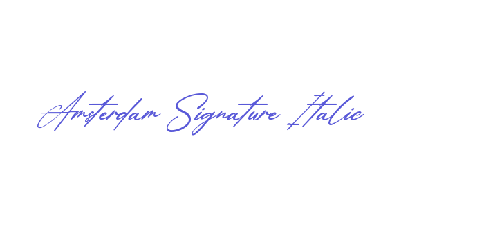 Amsterdam Signature Italic Font Download