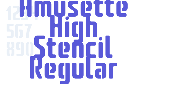 Amusette High Stencil Regular font free