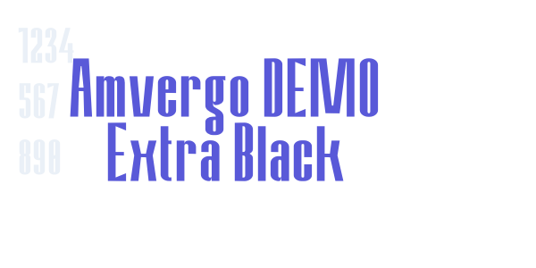 Amvergo DEMO Extra Black font free