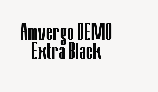 Amvergo DEMO Extra Black Font