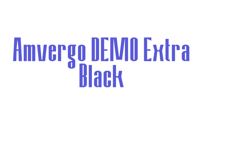 Amvergo DEMO Extra Black Font