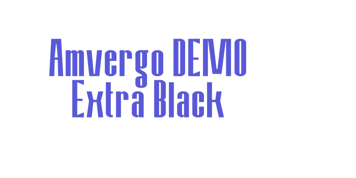 Amvergo DEMO Extra Black Font Download