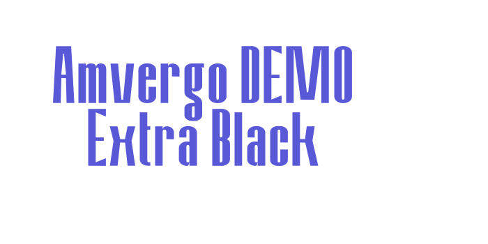 Amvergo DEMO Extra Black Font