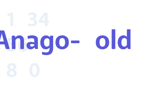 Anago-Bold Font Download