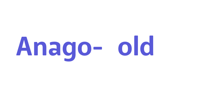 Anago-Bold Font Download