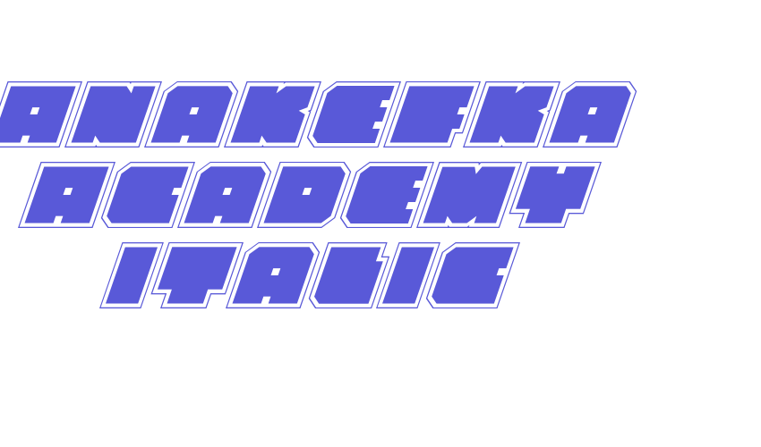 Anakefka Academy Italic Font Download